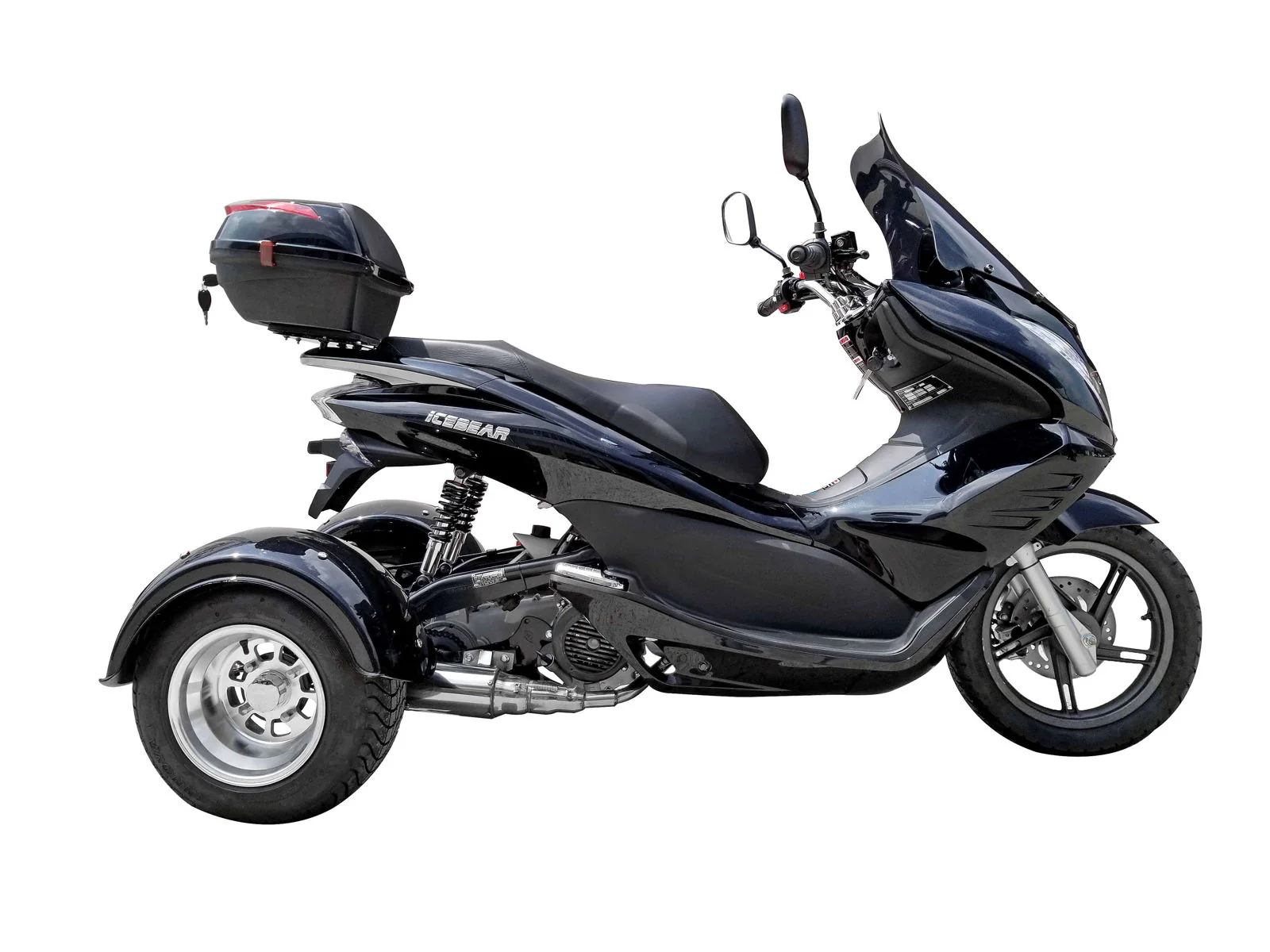Q6 150cc Trike, Automatic Shifting, Full Wind Screen, Locking Trunk - Image 7