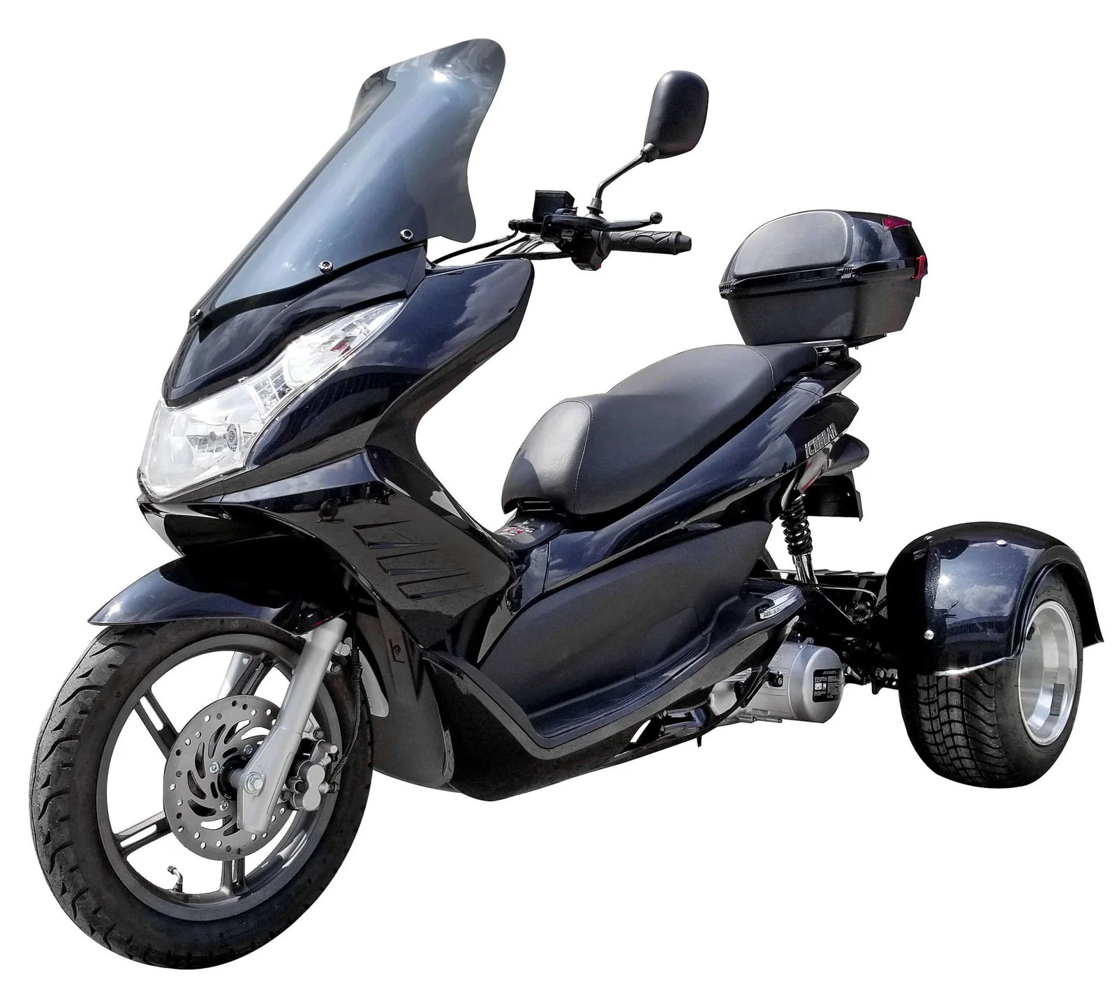 Q6 50cc Trike, Automatic Shifting, Full Wind Screen, Locking Trunk - Image 4