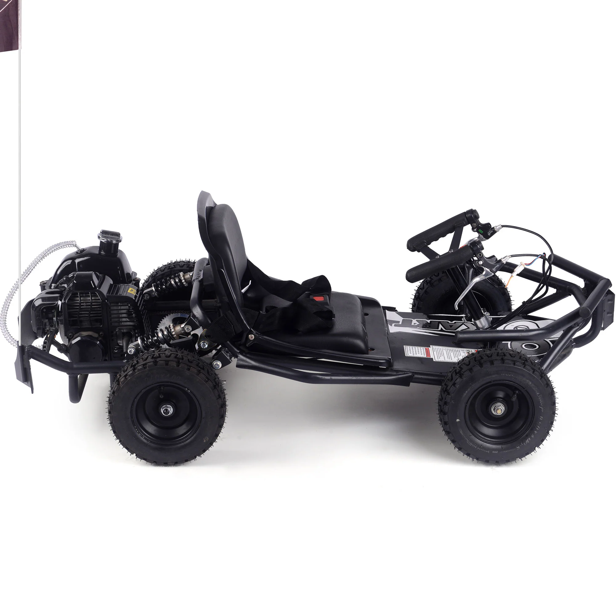 Sandman Kids Gas Powered Go Kart, 49cc 2-Stroke, Rear Suspension, Ages 4-6 - Image 3