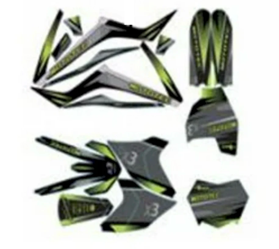 Sticker Set K1-110/Green   (03.03.0411) for TrailMaster 110cc Dirt Bike