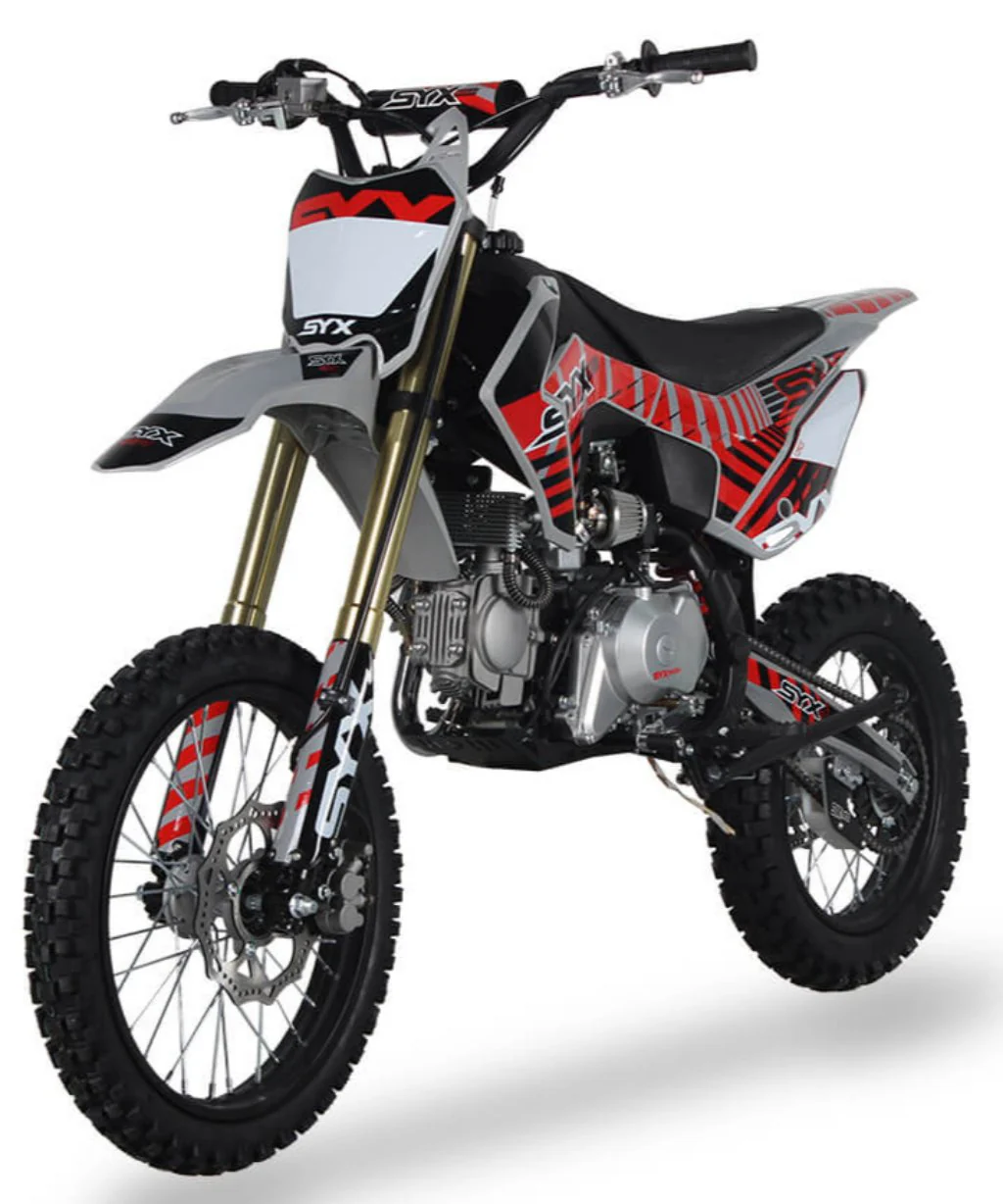 2024 SYX Moto Whip Pro 125cc Pit Bike, Oil-Cooled, Kick Start, Anodized Front Fork, 4-Speed Manual Shifting, (17/14) Wheels, Ages 12 and up