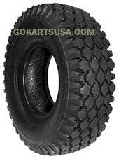 7032 Studded Tire, For Go Kart Or Mini Bike, Size 410/350 X 4, 4 Ply, 3.5 In. Wide, 10.5 In. Od