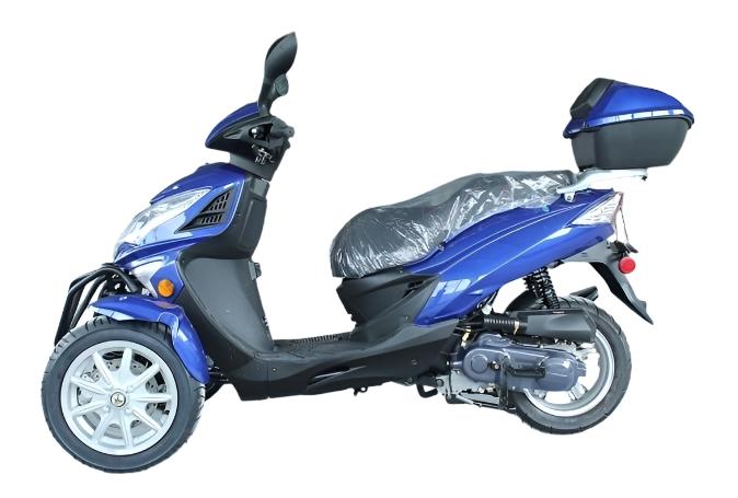 Topstar 50cc Trike, 3-Wheel Motorcycle, Automatic Shifting, Trunk, 12-inch Wheels - Image 10