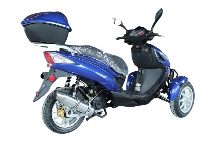 Topstar 50cc Trike, 3-Wheel Motorcycle, Automatic Shifting, Trunk, 12-inch Wheels - Image 5