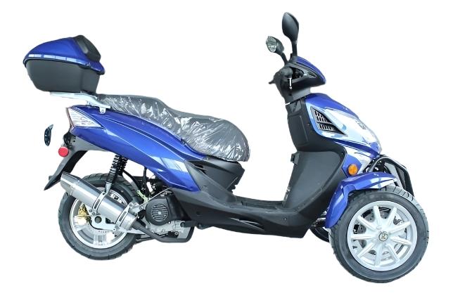 Topstar 50cc Trike, 3-Wheel Motorcycle, Automatic Shifting, Trunk, 12-inch Wheels - Image 9