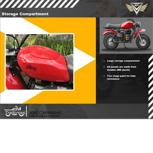 Trailcross Gas Powered Mini Bike, 7.5hp 4-Stroke, LED Headlight - Image 16