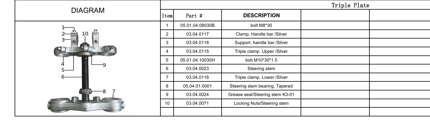 Grease Seal Stem-Steering K3-01 (03.04.0024) for TrailMaster 125cc Dirt Bike (Large Frame) - Image 2