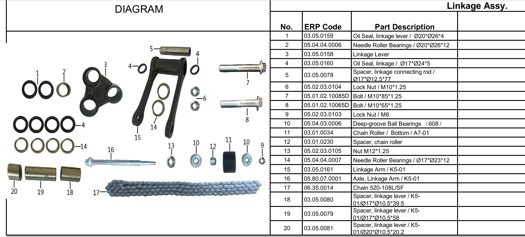 Axle Linkage Arm K5-01 (05.80.07.0001) for TrailMaster 250cc Dirt Bike - Image 2