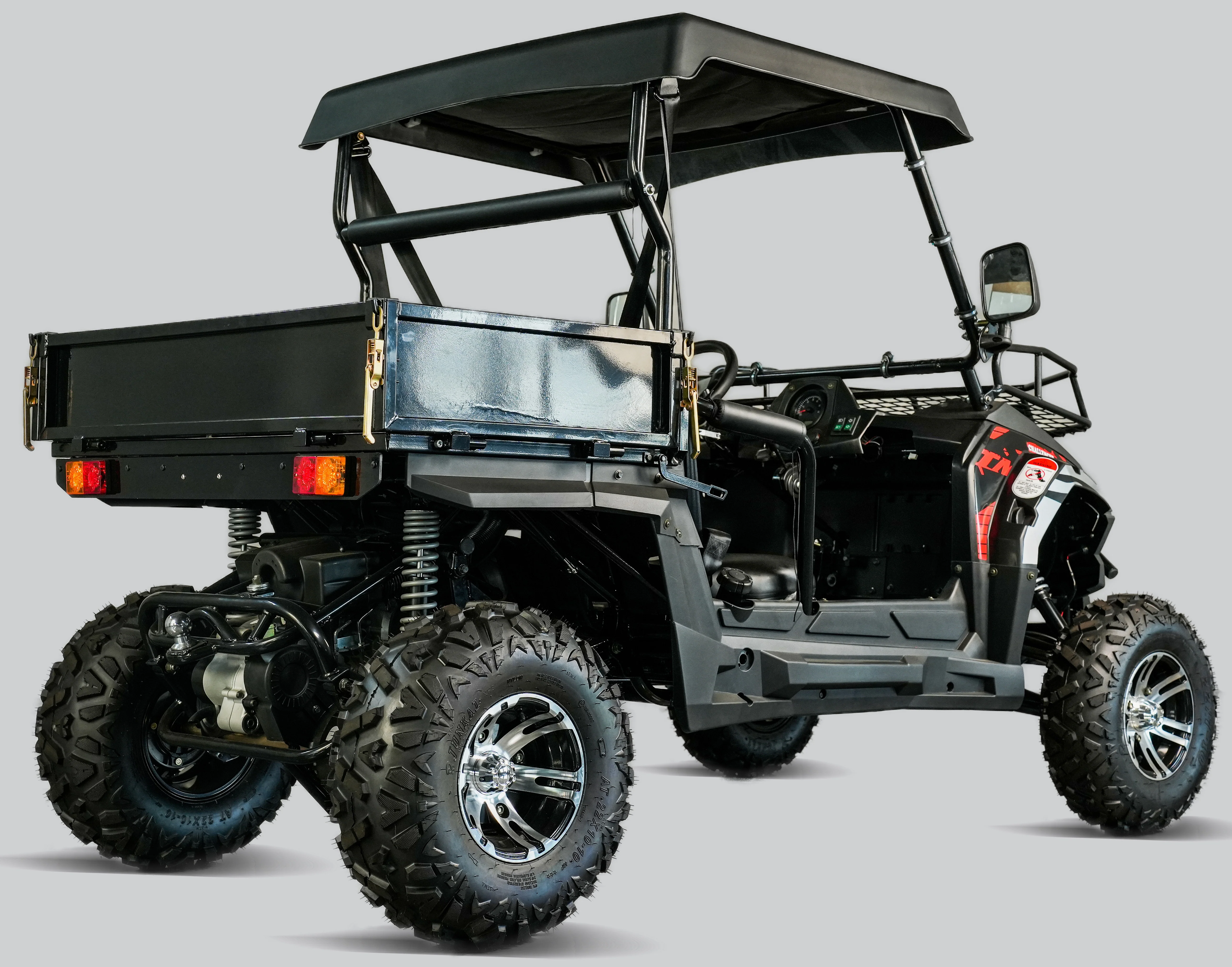 TrailMaster Challenger 200EUX UTV Side-by-Side, Front Cargo Rack, Rear Dump Bed, Deluxe Alloy Wheels, LED Light Bar - Image 4