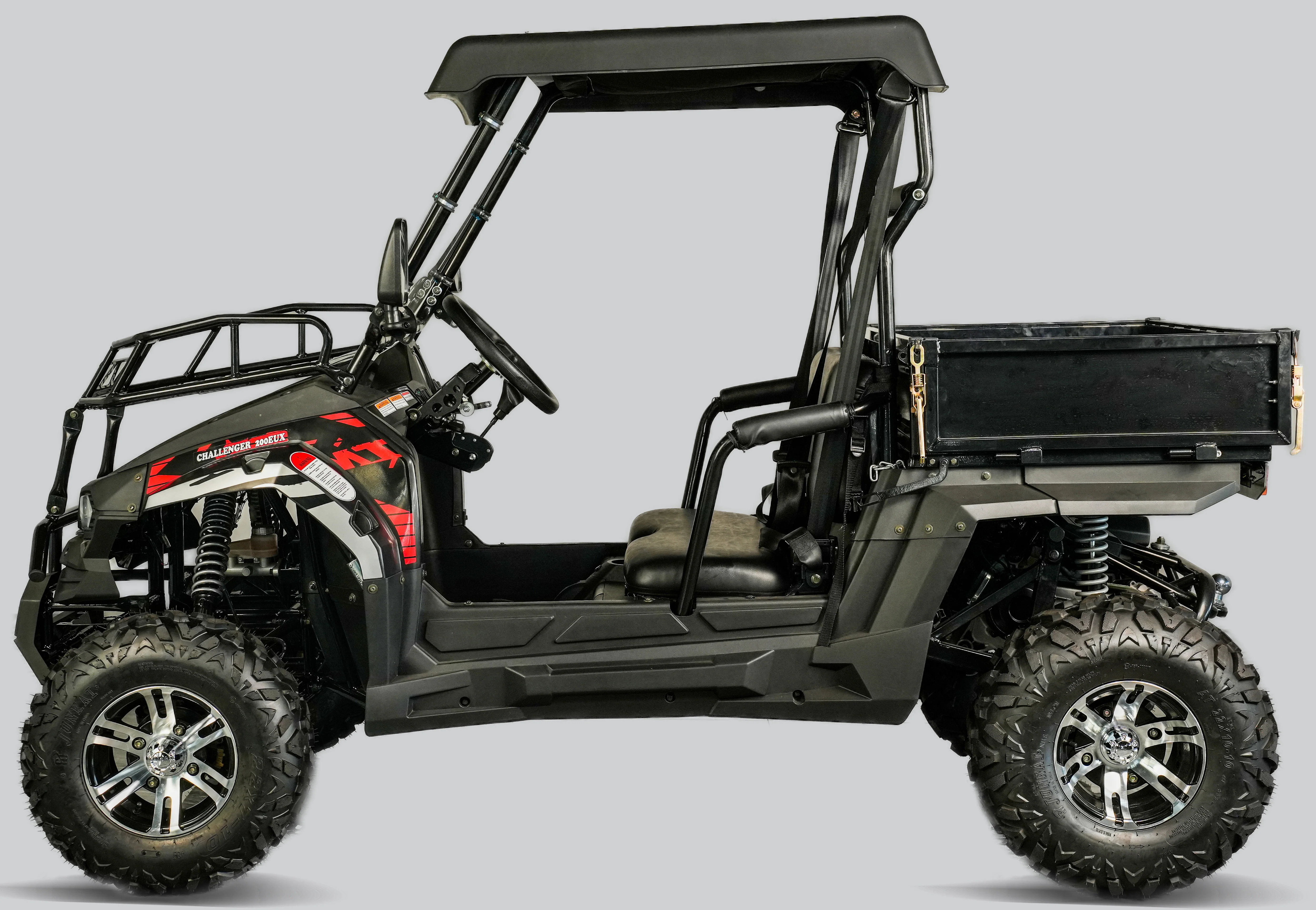 TrailMaster Challenger 200EUX UTV Side-by-Side, Front Cargo Rack, Rear Dump Bed, Deluxe Alloy Wheels, LED Light Bar - Image 7