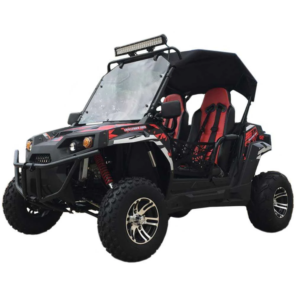 TrailMaster Challenger 200EX EFI UTV Deluxe, Windshield, Push Bar, Alloy Wheels, Light Bar - Image 3