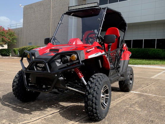 TrailMaster Challenger 200EX EFI UTV Deluxe, Windshield, Push Bar, Alloy Wheels, Light Bar - Image 7