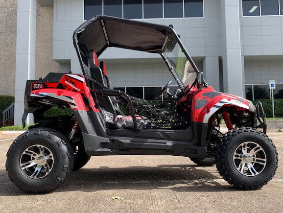 TrailMaster Challenger 200EX EFI UTV Deluxe, Windshield, Push Bar, Alloy Wheels, Light Bar - Image 9