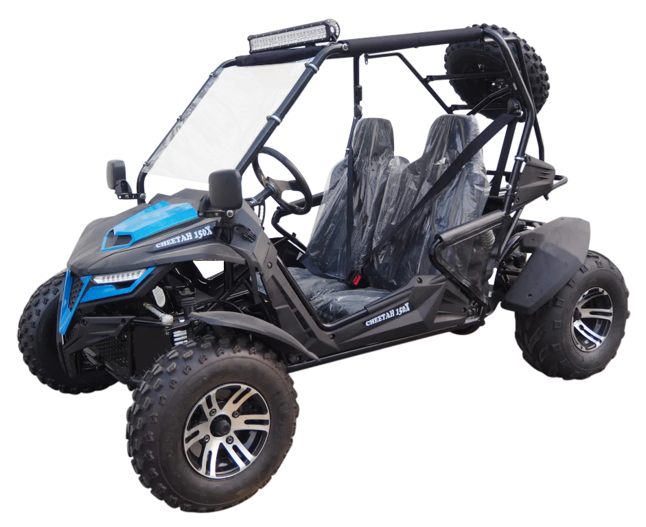 TrailMaster Cheetah 200X Go Kart (Special) CVT Automatic with Reverse, Alloy Wheels, Windshield - Image 3