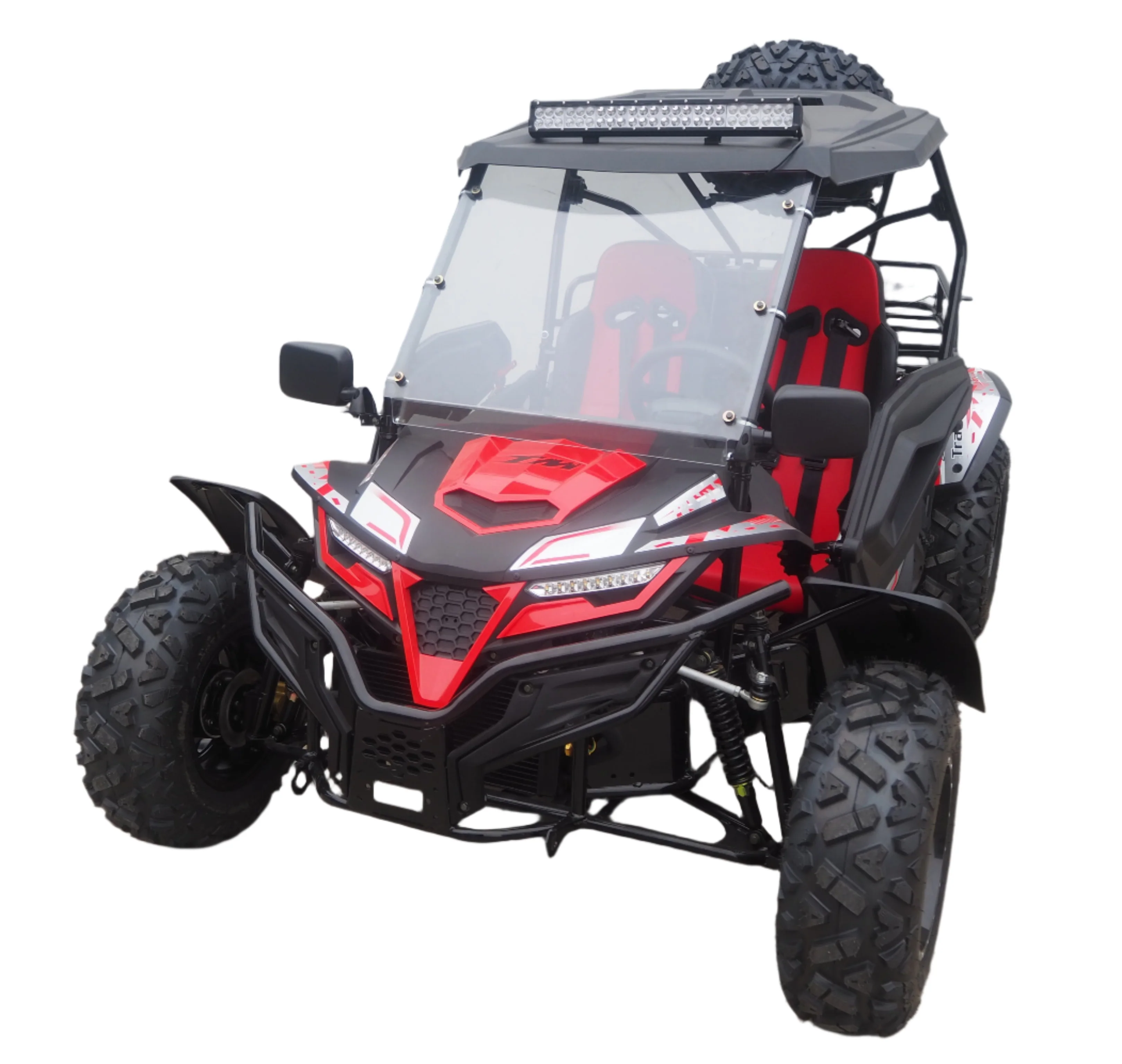 TrailMaster Cheetah 300Pro EFI Deluxe UTV Go Kart, Shaft Drive, Liquid Cooled CVT Auto with Reverse, Side Doors, Hard Top, Windshield, LED Light Bar - Image 3