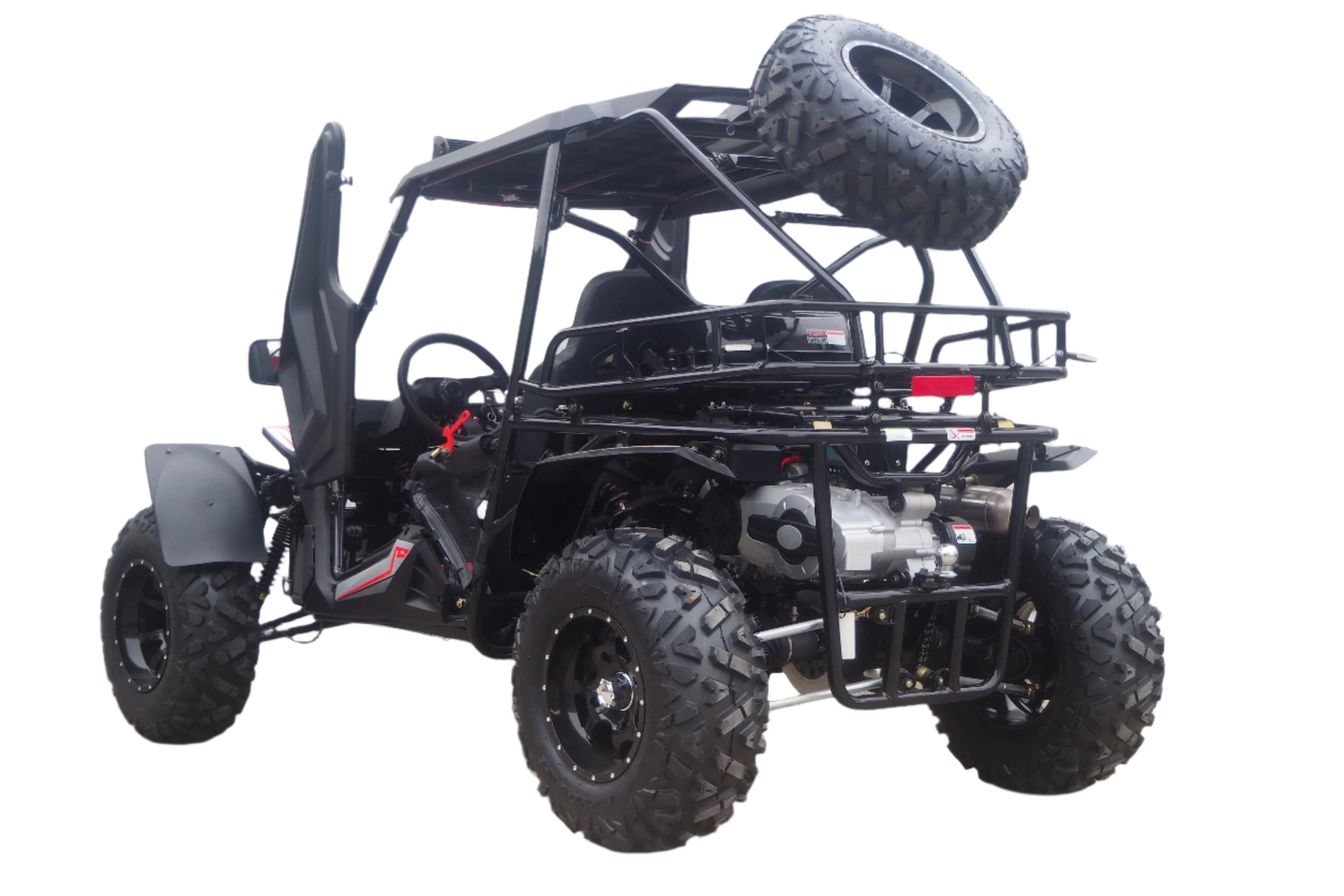 TrailMaster Cheetah 300Pro EFI Deluxe UTV Go Kart, Shaft Drive, Liquid Cooled CVT Auto with Reverse, Side Doors, Hard Top, Windshield, LED Light Bar - Image 8