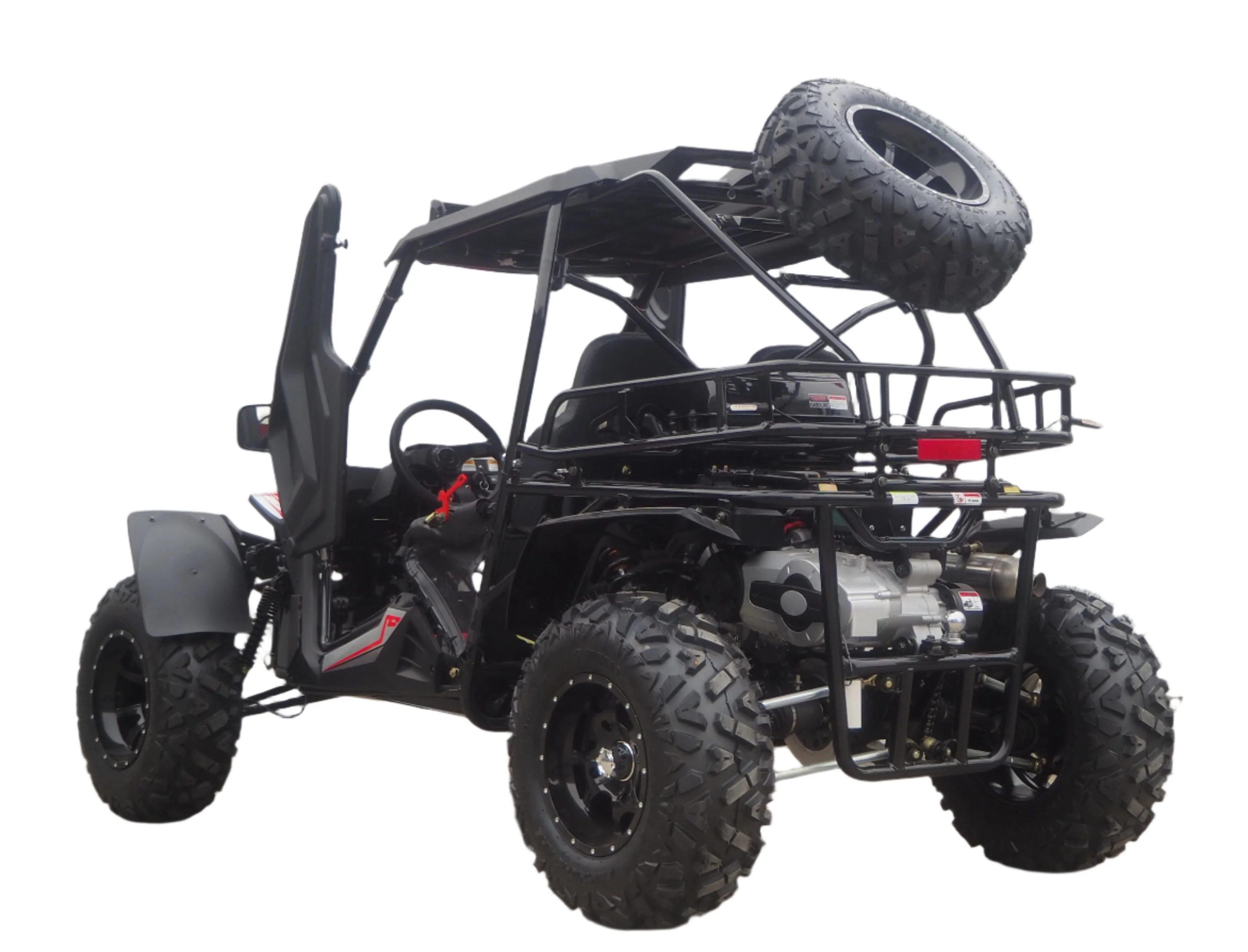 TrailMaster Cheetah 300Pro EFI Deluxe UTV Go Kart, Shaft Drive, Liquid Cooled CVT Auto with Reverse, Side Doors, Hard Top, Windshield, LED Light Bar - Image 9