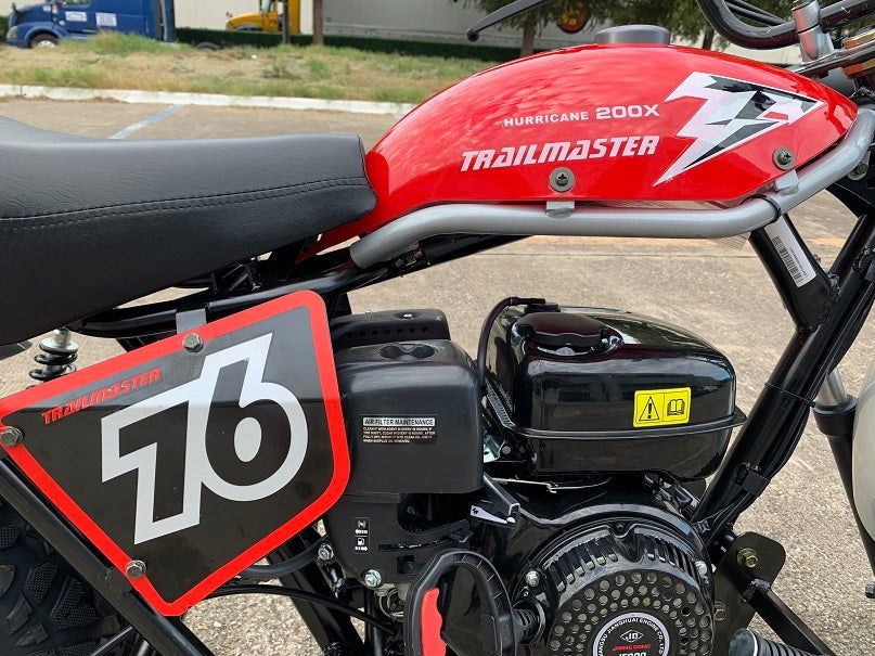 TrailMaster Hurricane 200X Mini Bike, 196cc 6.5 HP with Torque Converter, Dual Disc Brake, Front & Rear Suspension - Image 12