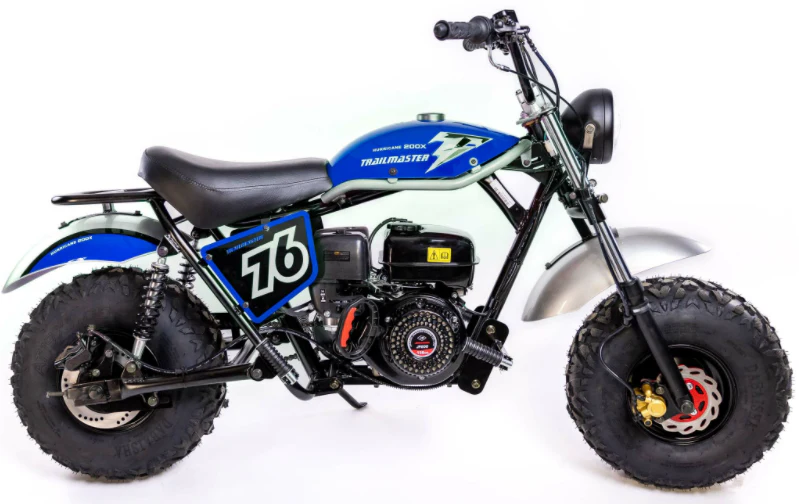 TrailMaster Hurricane 200X Mini Bike, 196cc 6.5 HP with Torque Converter, Dual Disc Brake, Front & Rear Suspension - Image 4