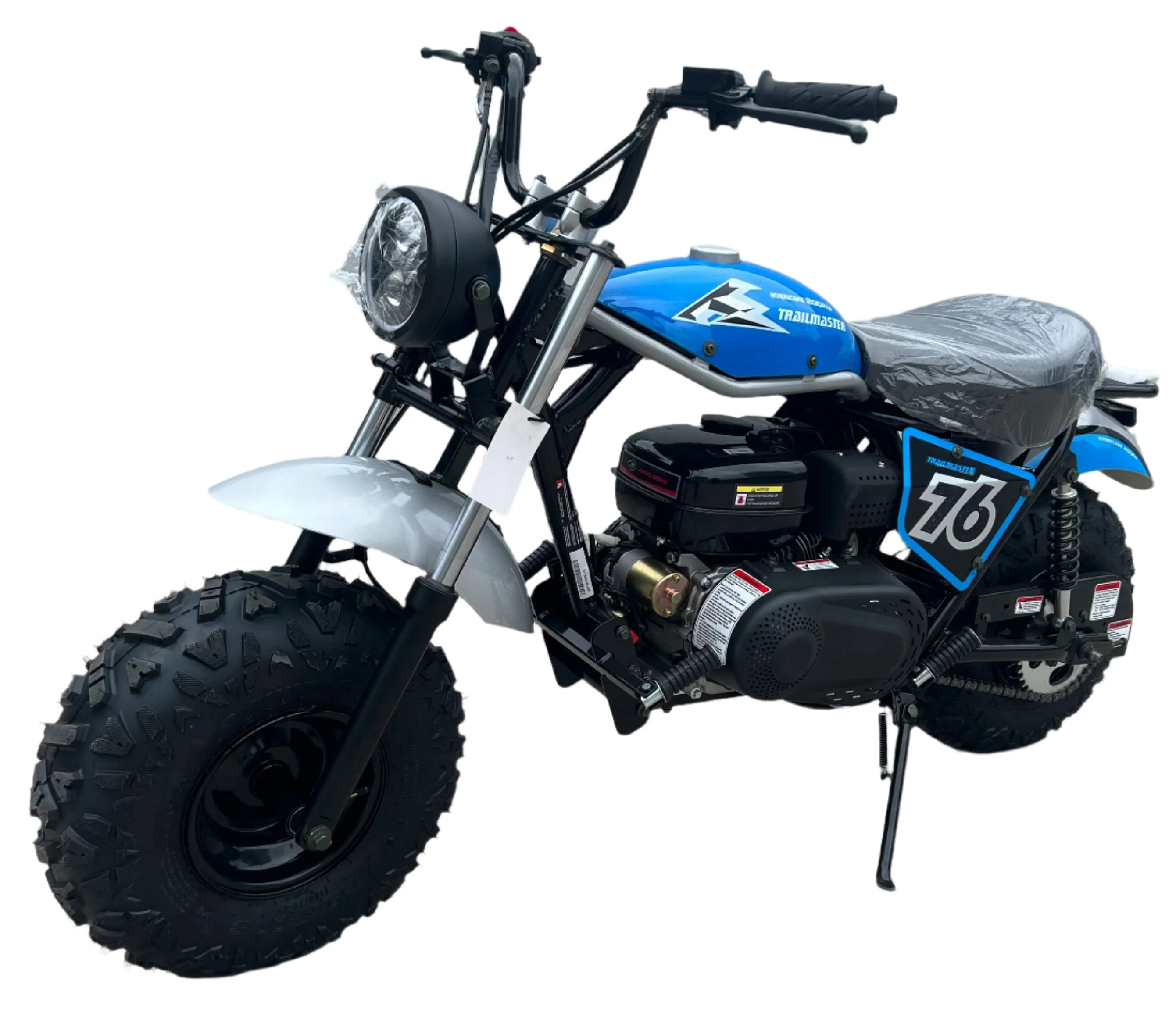 TrailMaster Hurricane 200 PRO Mini Bike, 196cc 6.5hp with Electric Start, Torque Converter, Dual Disc Brakes, Front & Rear Suspension, LED Headlight - Image 8