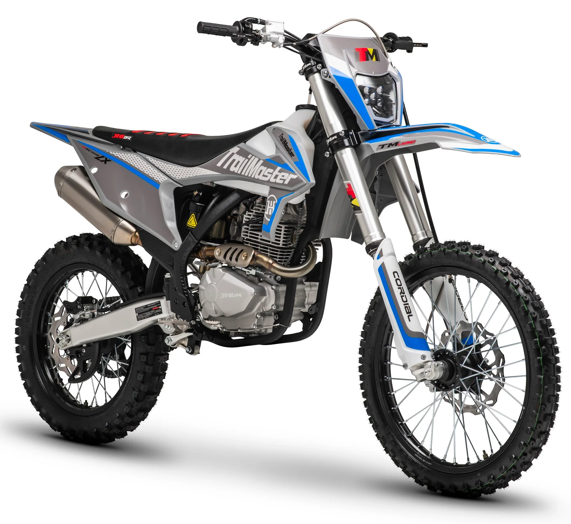TrailMaster LX250 Dirt Bike, 6-Speed Manual, Dual Disc Brakes, Electric Start with Kick backup, (21/18) Wheels - Image 6