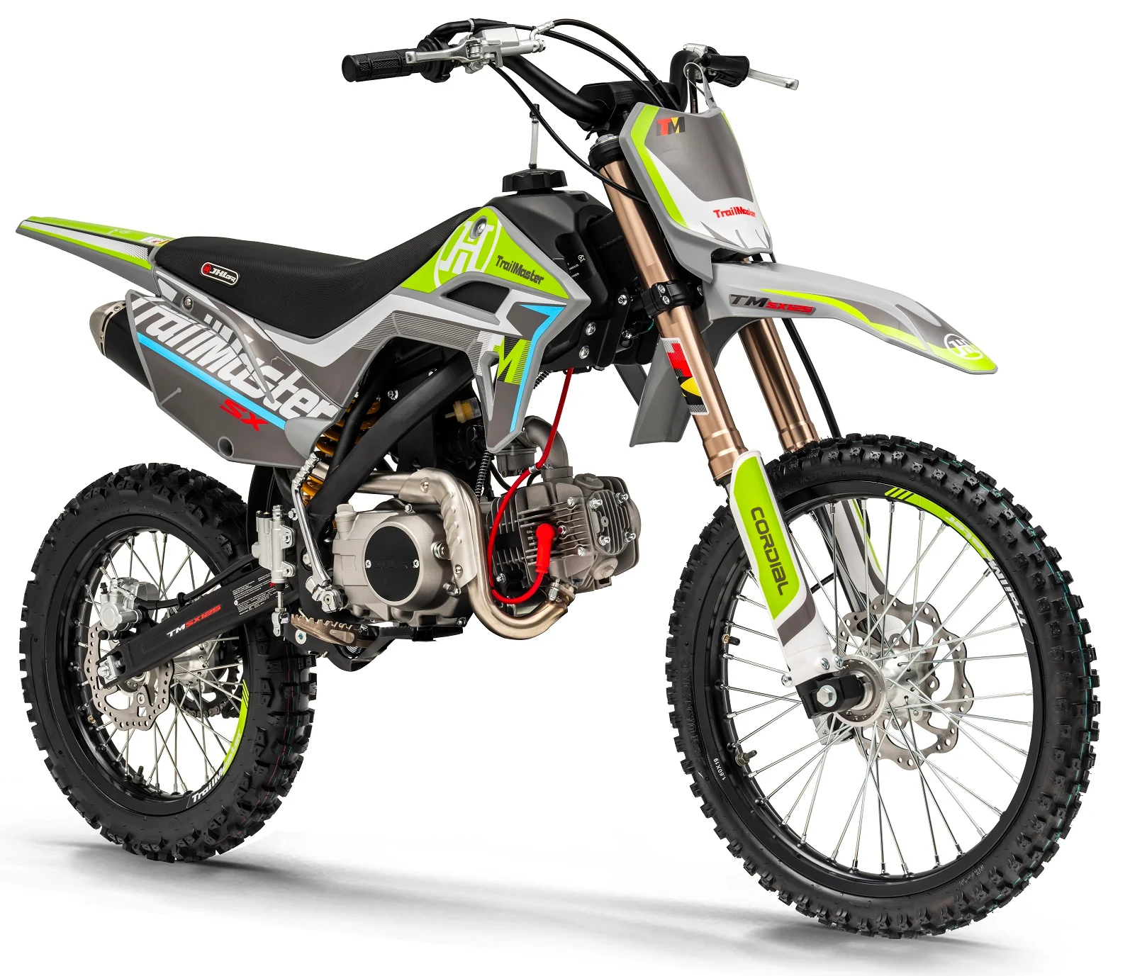 TrailMaster SX125 Pro Series Dirt Bike, Electric Start, 4-Speed Manual, Dual Disc Brakes, (19/16) Wheels - Image 10