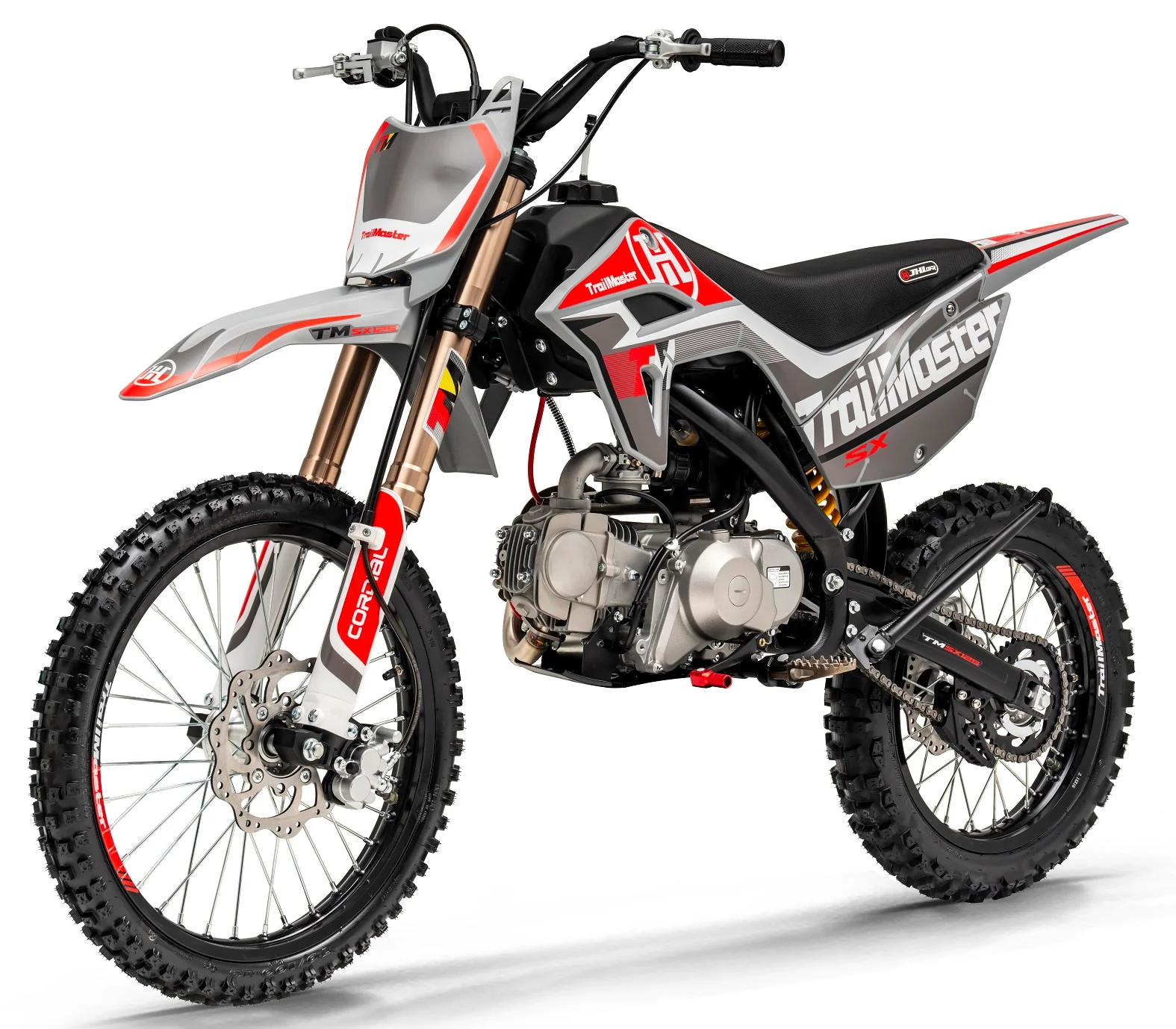 TrailMaster SX125 Pro Series Dirt Bike, Electric Start, 4-Speed Manual, Dual Disc Brakes, (19/16) Wheels - Image 11