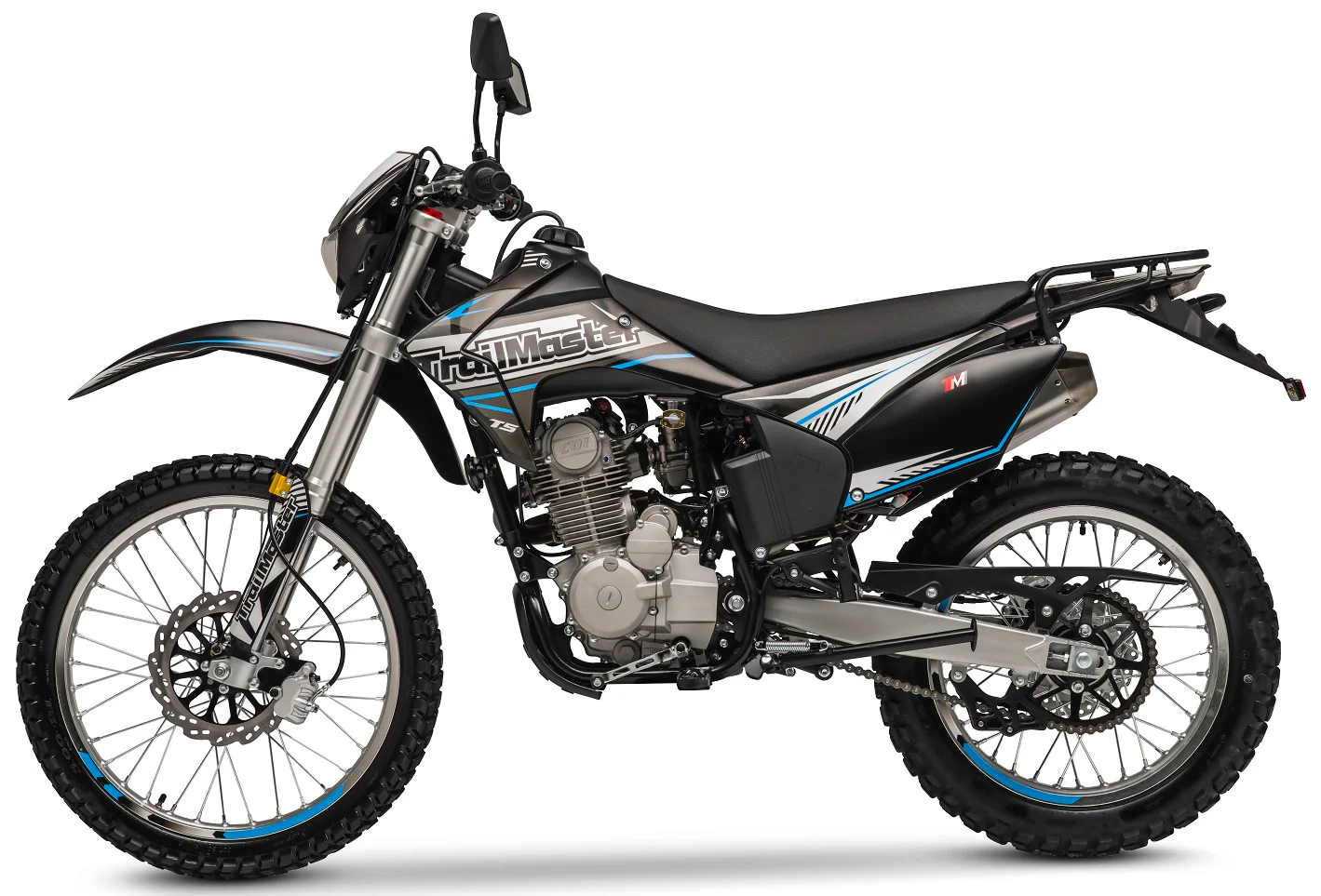 TrailMaster T5 Dual Sport Dirt Bike, 5-Speed Manual, 223cc Engine, Dual Disc Brakes, Electric Start with Kick backup, (21/18) Wheels - Image 10
