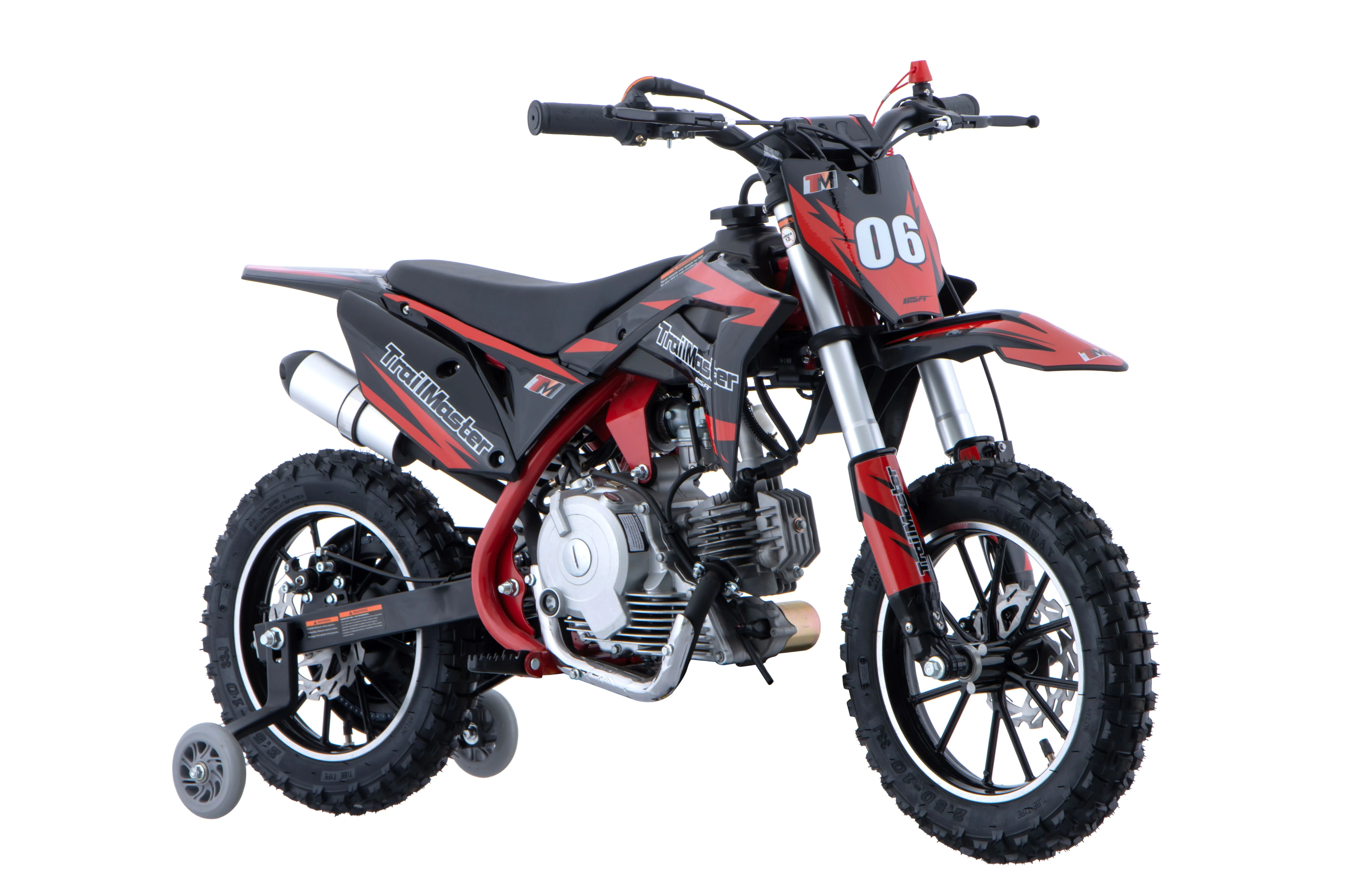 TrailMaster TM06 60cc Gas Dirt Bike, with Electric Start, Automatic, Training Wheels Included, Ages 6-9 - Image 2