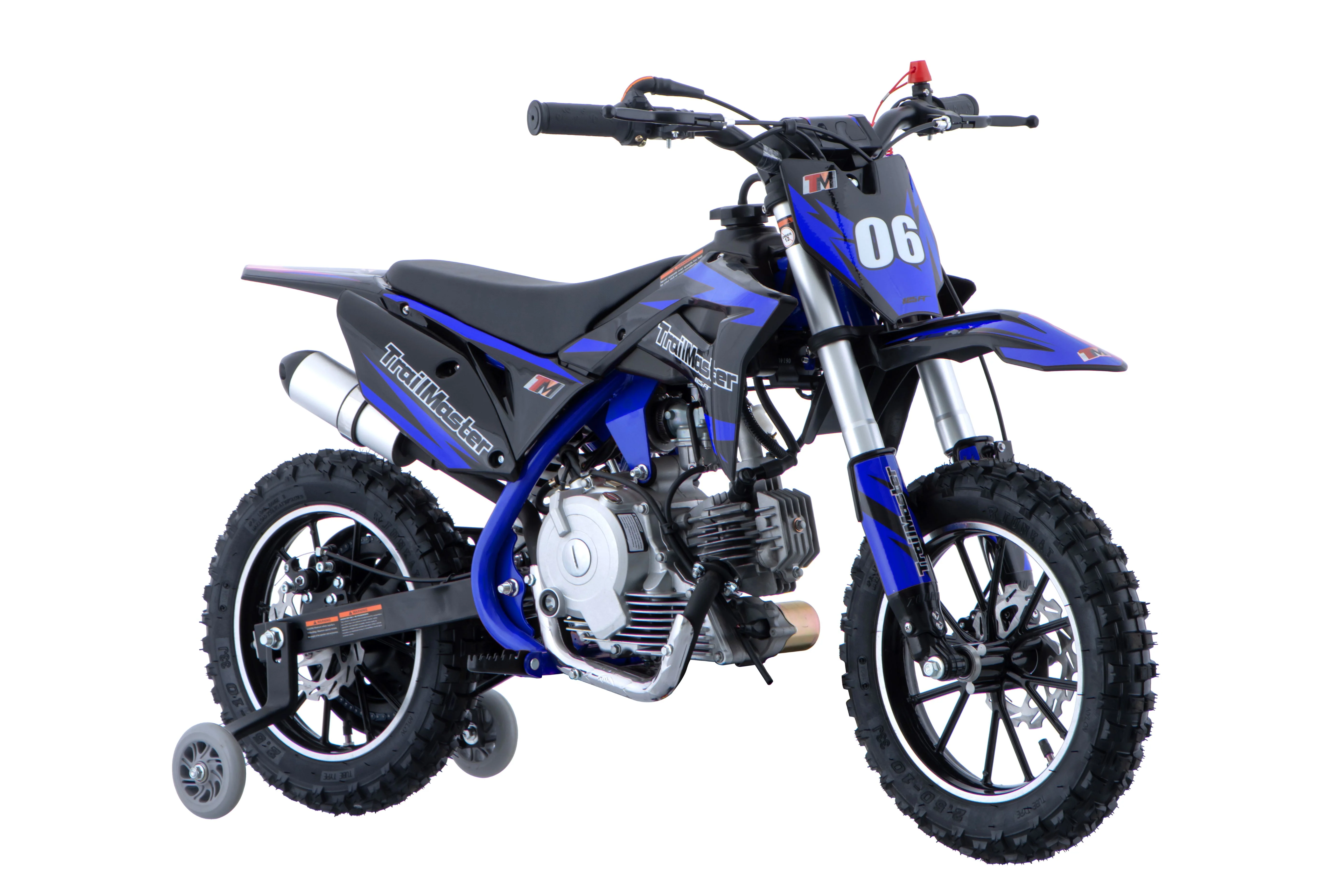 TrailMaster TM06 60cc Gas Dirt Bike, with Electric Start, Automatic, Training Wheels Included, Ages 6-9 - Image 3