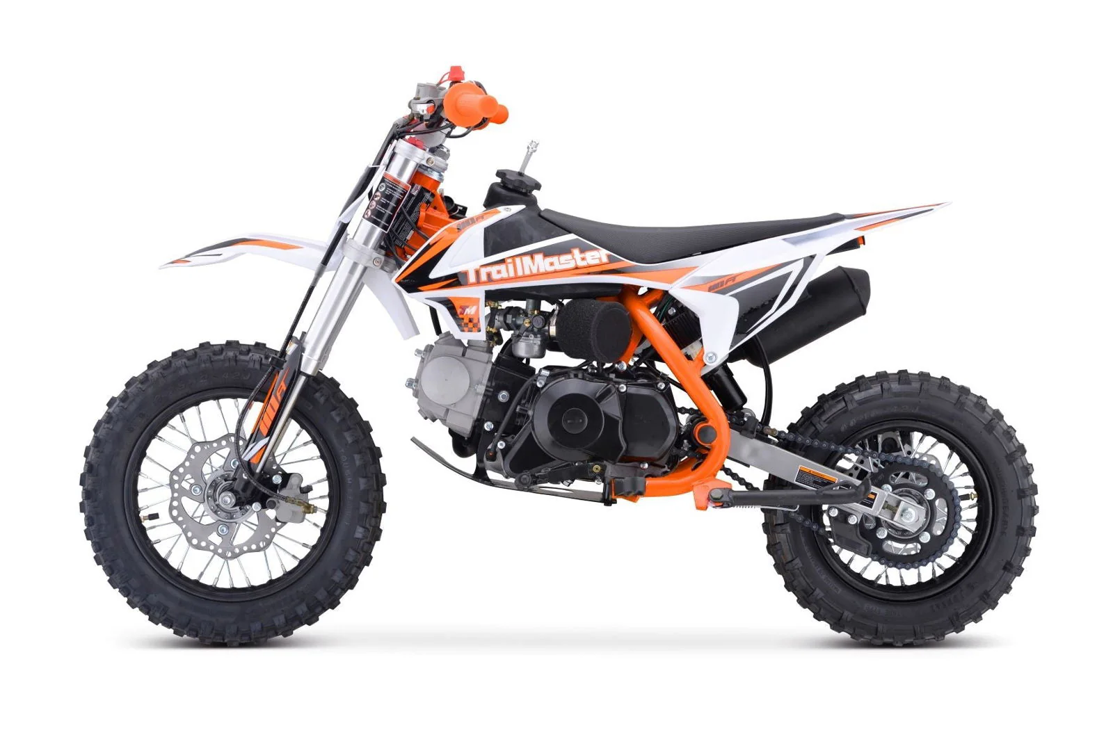 TrailMaster TM15 110cc Dirt Bike, 4-Speed Semi-Auto, Electric Start w/Kick backup, Dual Disc Brakes (12/10) Ages 8-12 - Image 4