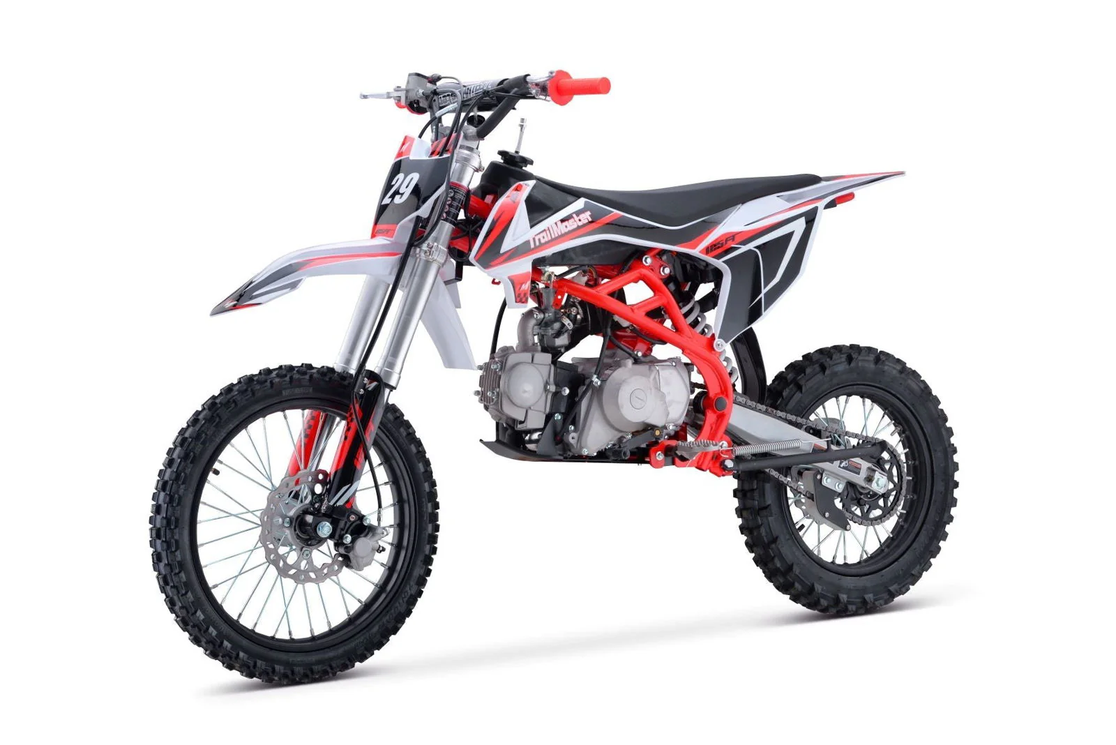 TrailMaster TM29 125cc Dirt Bike, Large Frame, 4-Speed Manual, with Electric Start (17/14), Ages 12 and up - Image 10