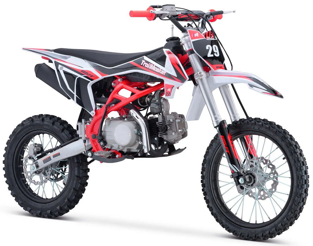 TrailMaster TM29 125cc Dirt Bike, Large Frame, 4-Speed Manual, with Electric Start (17/14), Ages 12 and up - Image 4