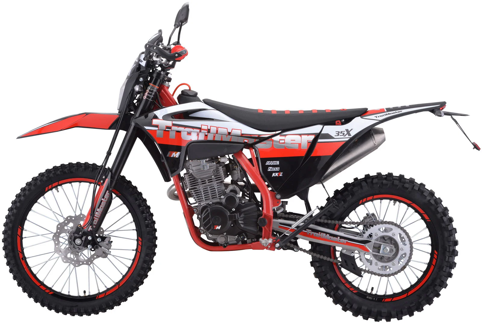TrailMaster TM35X 250cc Dual Sport Dirt Bike, 5-Speed Manual, Dual Disc Brakes, (21/18) Wheels - Image 3