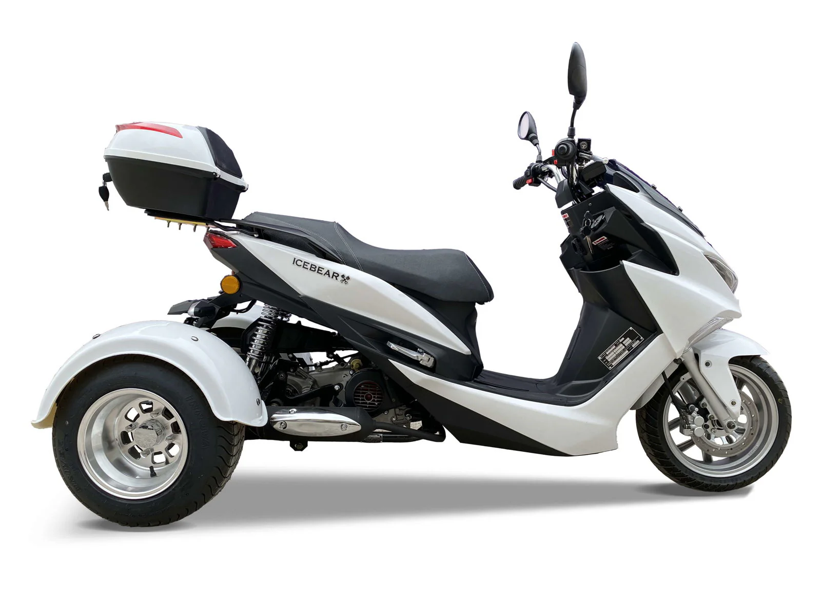 Trifecta 150cc Street Trike, Automatic, Disc Brakes, Aluminum Wheels, Trunk and Windshield Included - Image 6