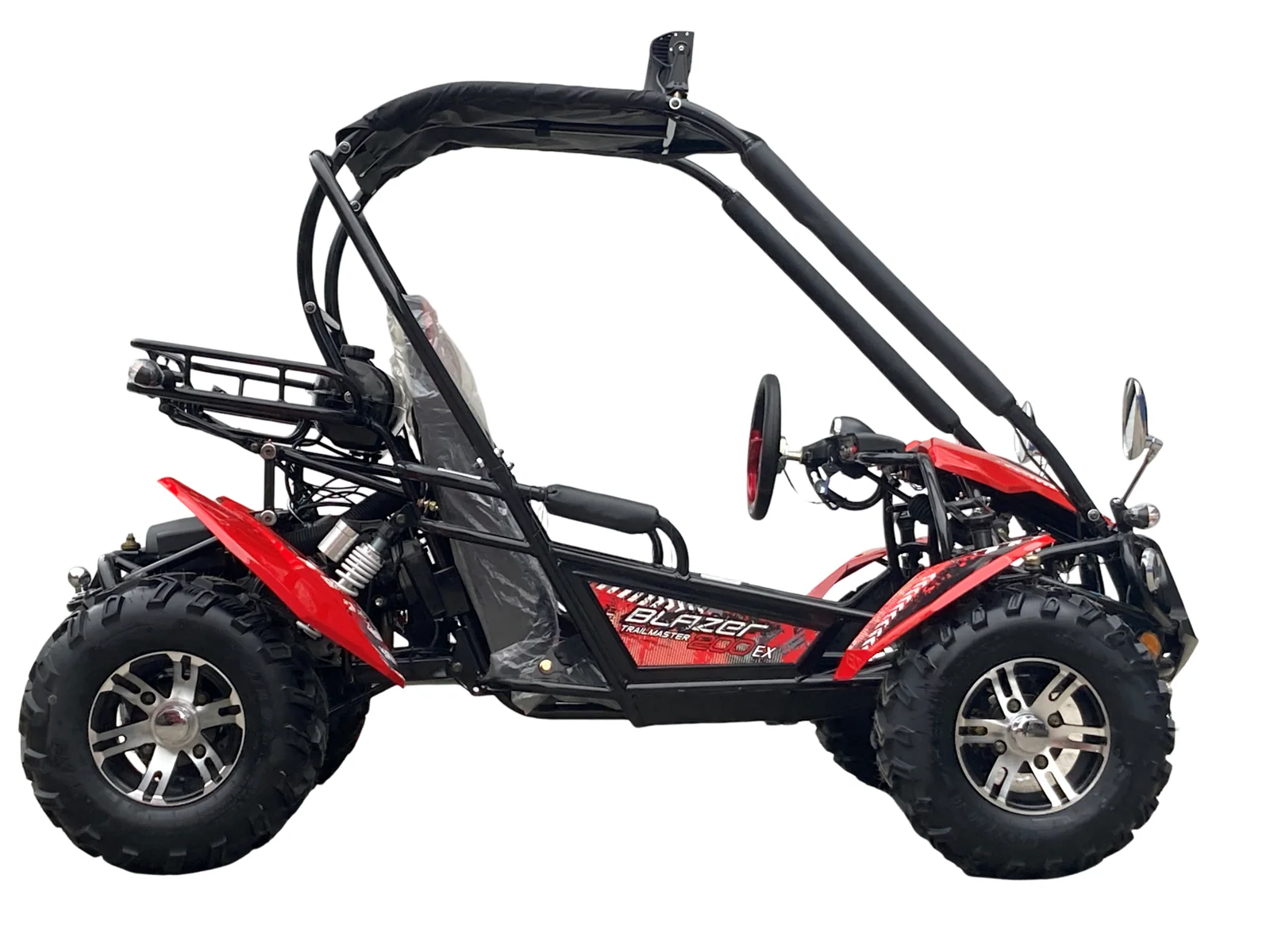 TrailMaster Blazer 200EX EFI Buggy Go Kart, LED Light Bar, Windshield Included - Image 11