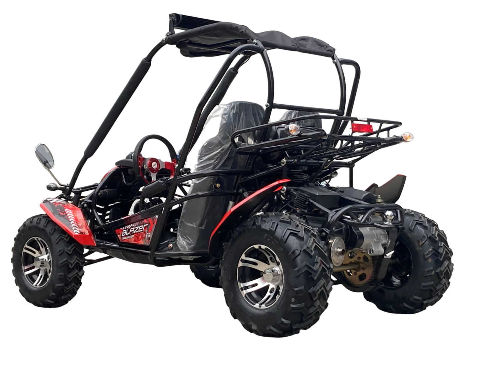 TrailMaster Blazer 200EX EFI Buggy Go Kart, LED Light Bar, Windshield Included - Image 12