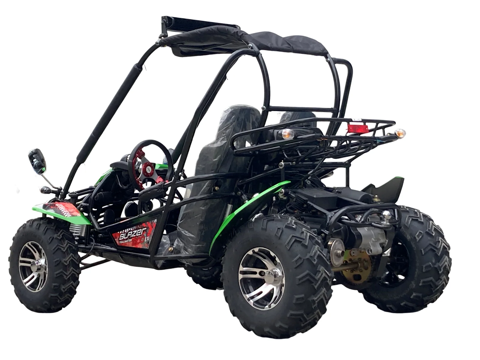 TrailMaster Blazer 200EX EFI Buggy Go Kart, LED Light Bar, Windshield Included - Image 23