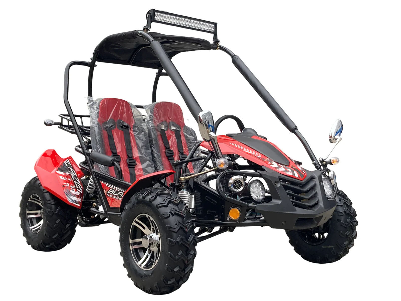 TrailMaster Blazer 200EX EFI Buggy Go Kart, LED Light Bar, Windshield Included - Image 5
