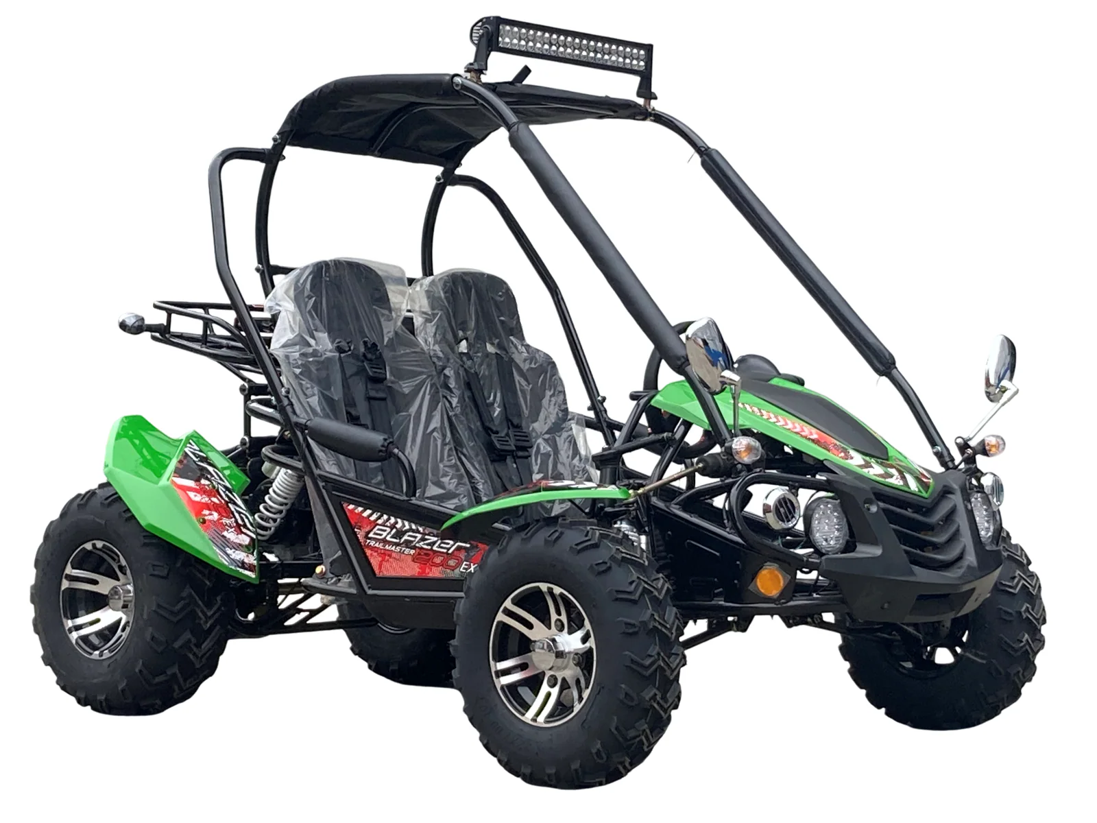 TrailMaster Blazer 200EX EFI Buggy Go Kart, LED Light Bar, Windshield Included - Image 7