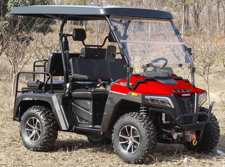 Victory 450 Gas Golf Cart, Electronic Fuel Injection, 4WD, Automatic with Reverse, Deluxe Alloy Wheels, Front Winch, Windshield - Image 12