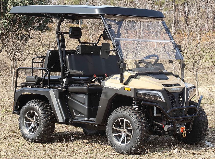 Victory 450 Gas Golf Cart, Electronic Fuel Injection, 4WD, Automatic with Reverse, Deluxe Alloy Wheels, Front Winch, Windshield - Image 9
