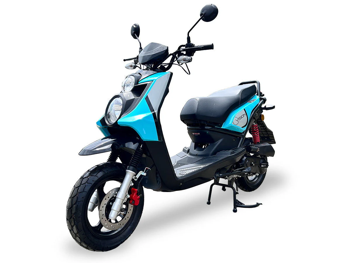 Vision 50cc Street Scooter, Automatic Shifting, Front Disc/Rear Drum Brakes, 12 inch Aluminum Wheels - Image 13