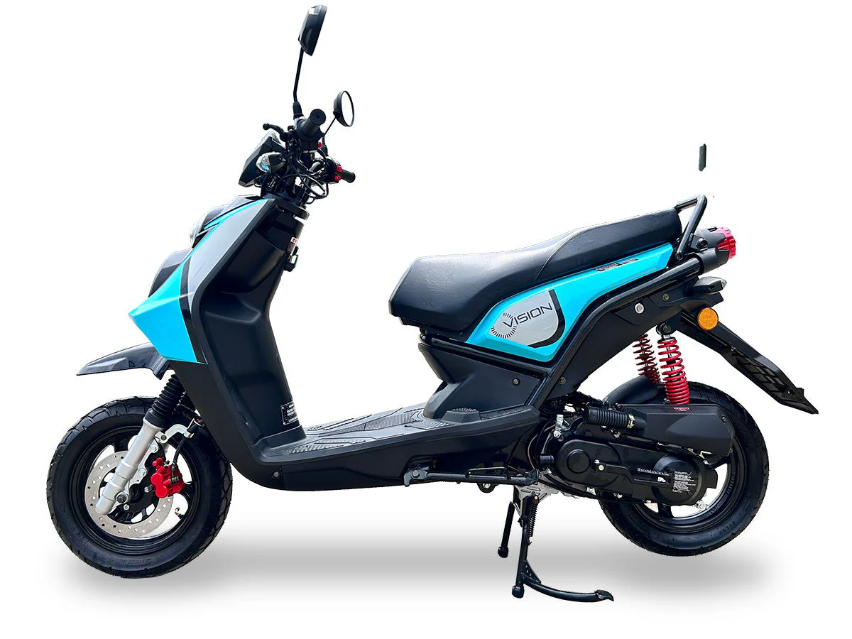 Vision 50cc Street Scooter, Automatic Shifting, Front Disc/Rear Drum Brakes, 12 inch Aluminum Wheels - Image 14