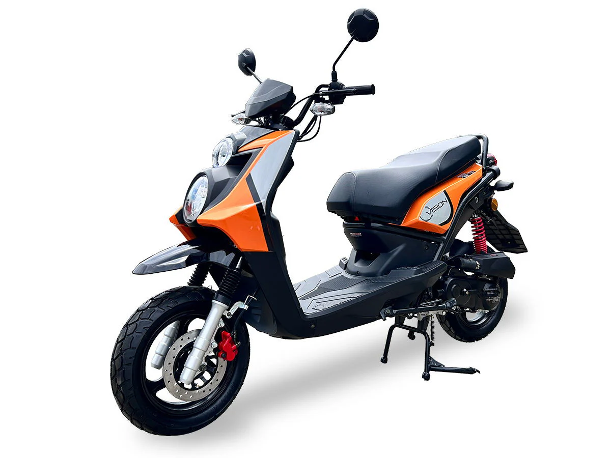 Vision 50cc Street Scooter, Automatic Shifting, Front Disc/Rear Drum Brakes, 12 inch Aluminum Wheels - Image 3