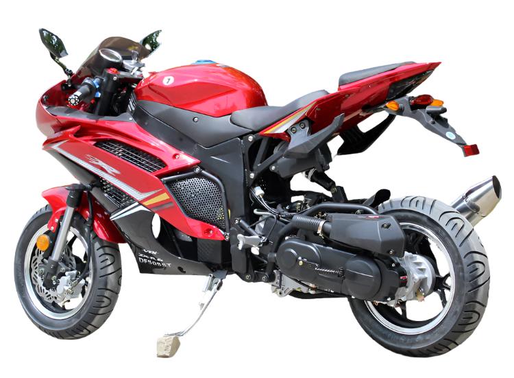 Wasp 50cc Sport Motorcycle, Automatic Shifting, Front Disc Brake, 13-inch Alloy Wheels - Image 10