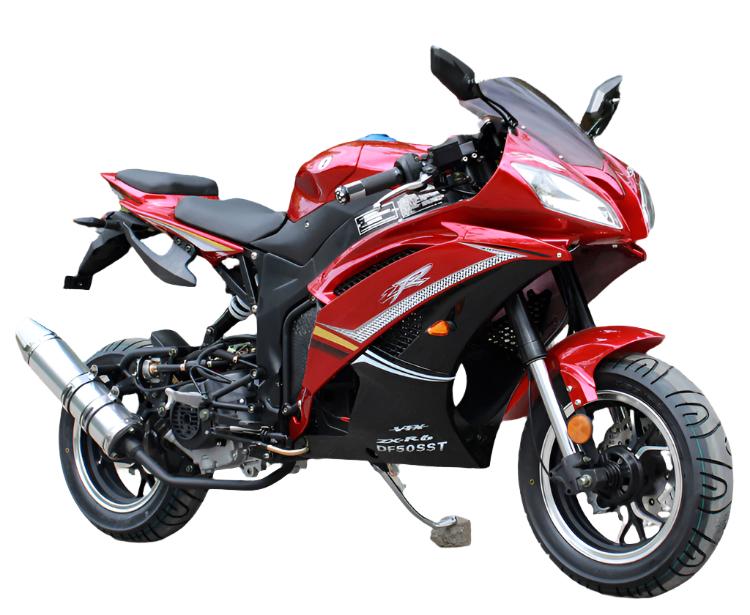 Wasp 50cc Sport Motorcycle, Automatic Shifting, Front Disc Brake, 13-inch Alloy Wheels - Image 7