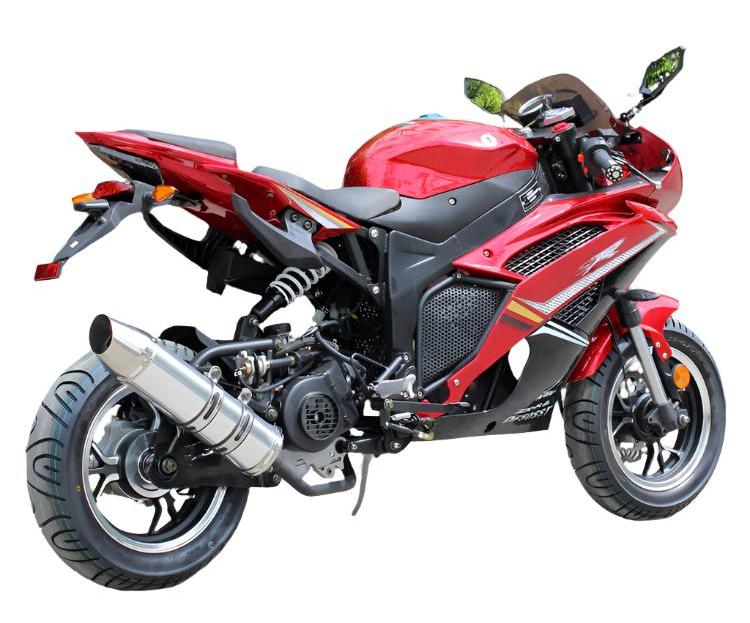 Wasp 50cc Sport Motorcycle, Automatic Shifting, Front Disc Brake, 13-inch Alloy Wheels - Image 9