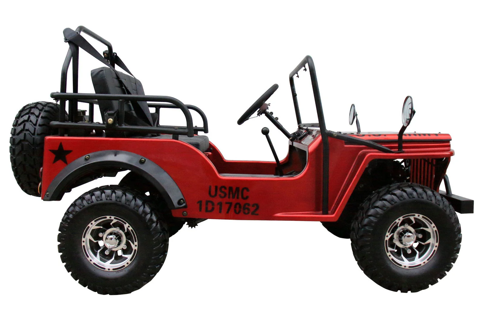 Willys Style Jeep Go Kart, 125cc Gas Engine, 3-speed with Reverse, Ages 12 and up - Image 11