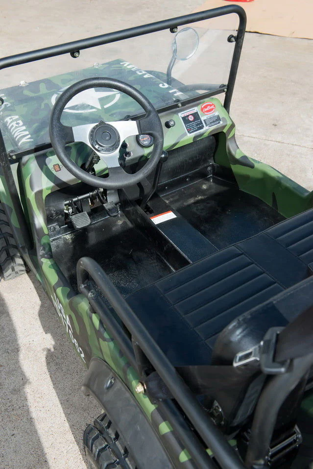 Willys Style Jeep Go Kart, 125cc Gas Engine, 3-speed with Reverse, Ages 12 and up - Image 13